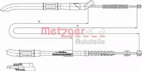 Metzger 17.1298 - Трос, гальмівна система autozip.com.ua