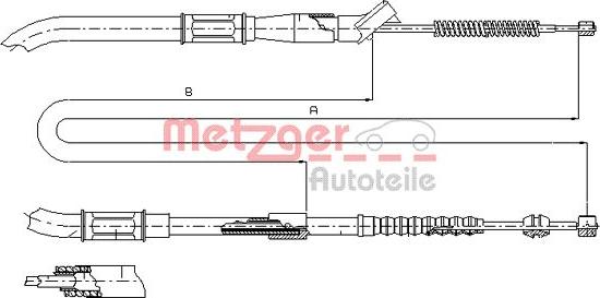 Metzger 17.1297 - Трос, гальмівна система autozip.com.ua