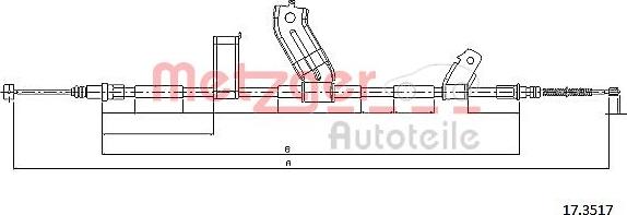 Metzger 17.3517 - Трос, гальмівна система autozip.com.ua