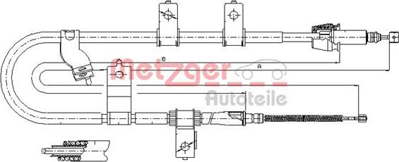 Metzger 17.2565 - Трос, гальмівна система autozip.com.ua