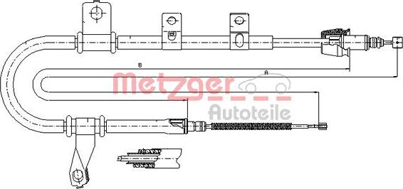 Metzger 17.2560 - Трос, гальмівна система autozip.com.ua