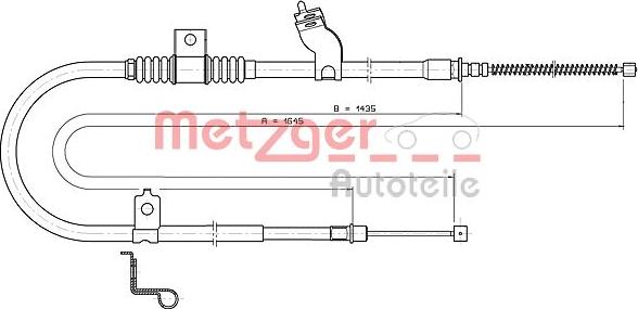 Metzger 17.2290 - Трос, гальмівна система autozip.com.ua