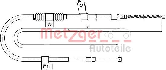 Metzger 17.2291 - Трос, гальмівна система autozip.com.ua