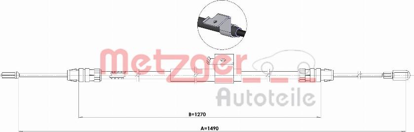 Metzger 1.FO001 - Трос, гальмівна система autozip.com.ua