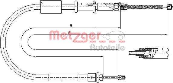 Metzger 321.7 - Трос, гальмівна система autozip.com.ua