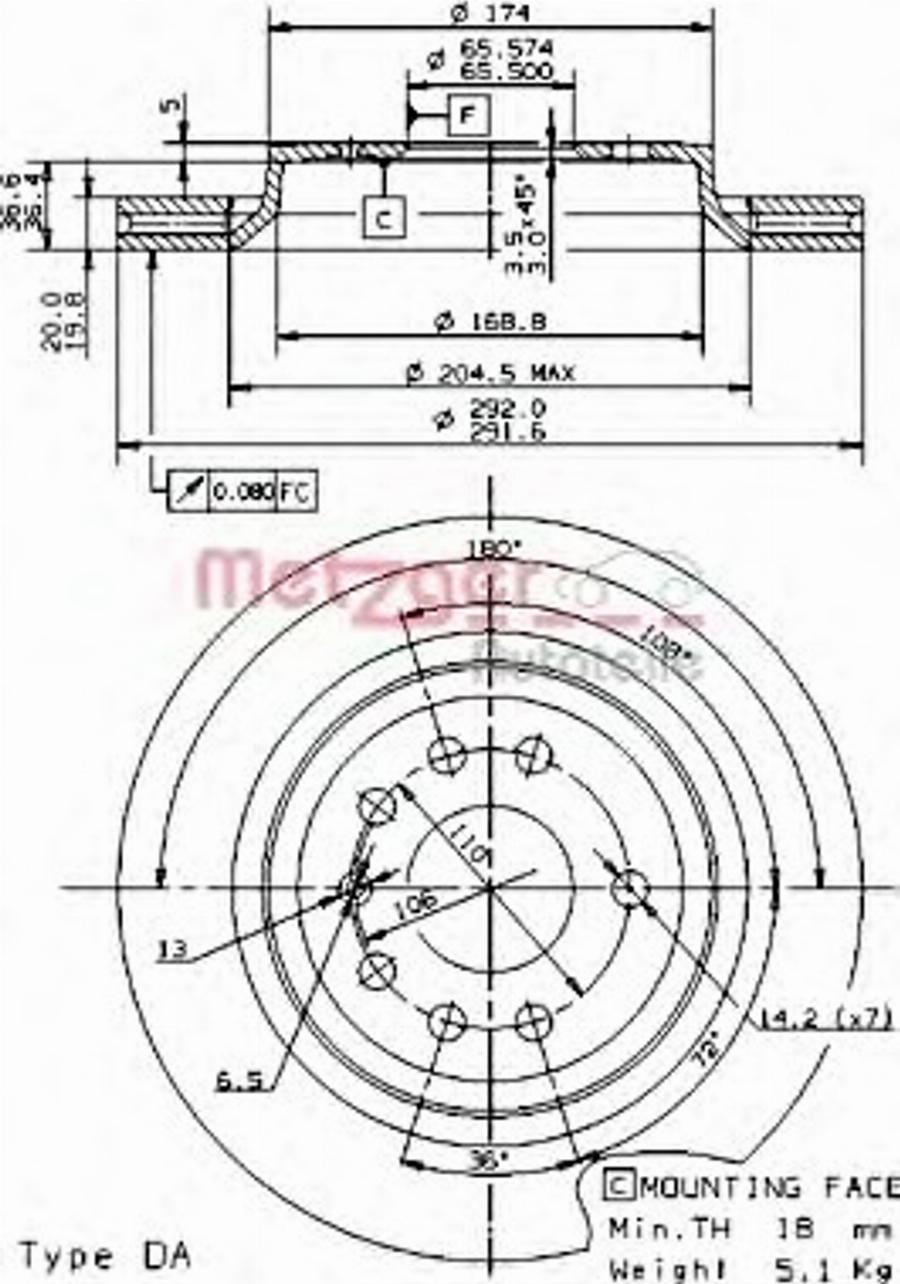 Metzger 24908 V - Гальмівний диск autozip.com.ua