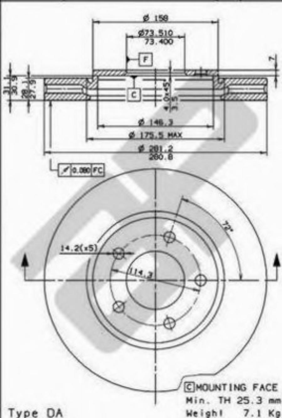 Metzger 24842 - Гальмівний диск autozip.com.ua