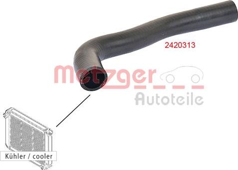 Metzger 2420313 - Шланг радіатора autozip.com.ua