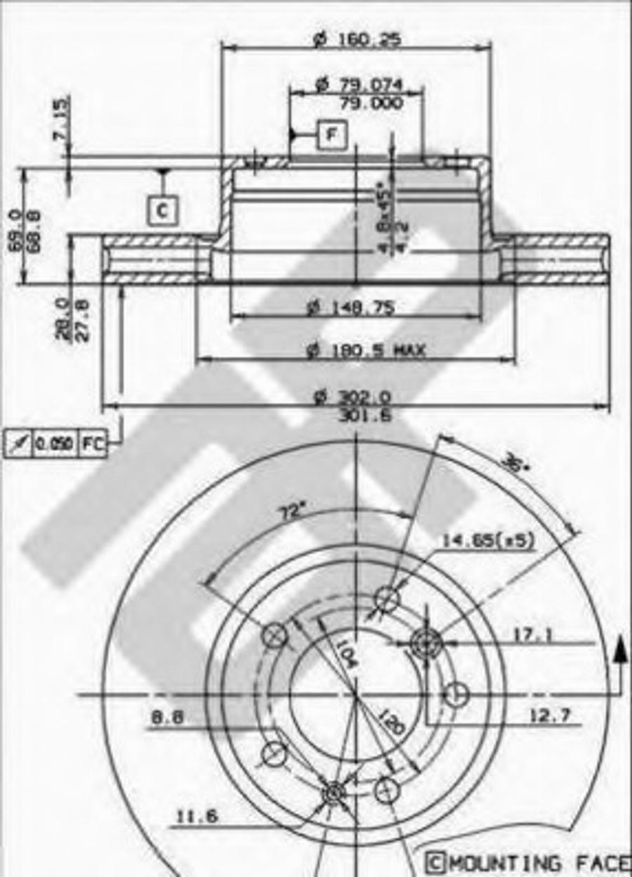 Metzger 24238 - Гальмівний диск autozip.com.ua