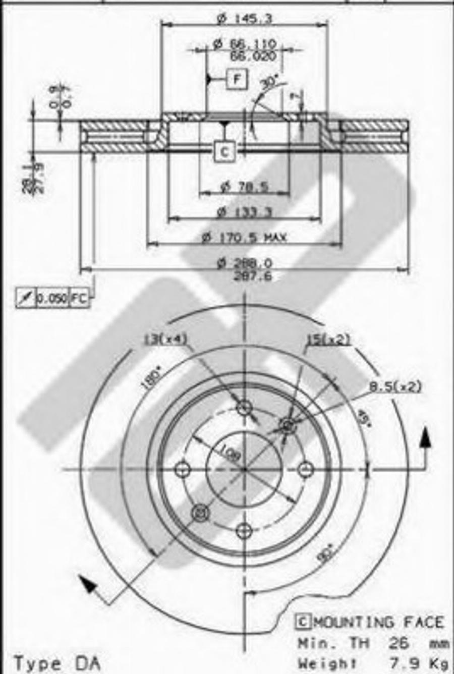 Metzger 24761 - Гальмівний диск autozip.com.ua