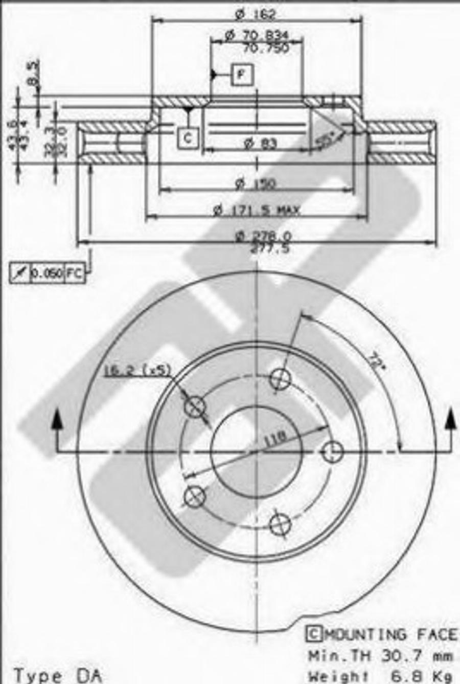 Metzger 24733E - Гальмівний диск autozip.com.ua