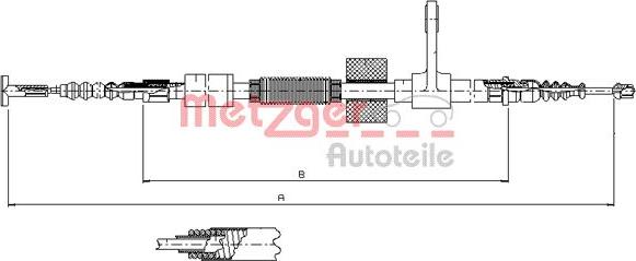 Metzger 251.32 - Трос, гальмівна система autozip.com.ua