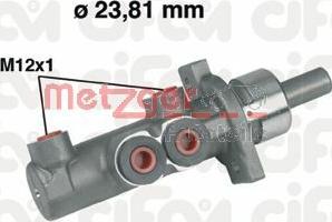 Metzger 202-280 - Головний гальмівний циліндр autozip.com.ua