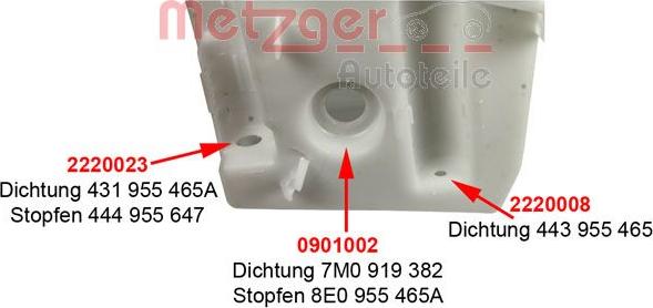 Metzger 2140121 - Резервуар для води (для чищення) autozip.com.ua