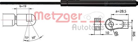 Metzger 2110404 - Газова пружина, капот autozip.com.ua