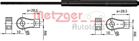 Metzger 2110405 - Газова пружина, капот autozip.com.ua