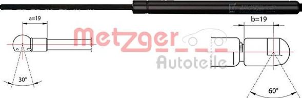 Metzger 2110487 - Газова пружина, кришка багажник autozip.com.ua