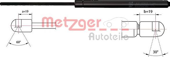 Metzger 2110476 - Газова пружина, заднє скло autozip.com.ua