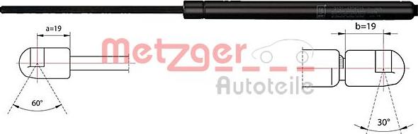 Metzger 2110516 - Газова пружина, кришка багажник autozip.com.ua
