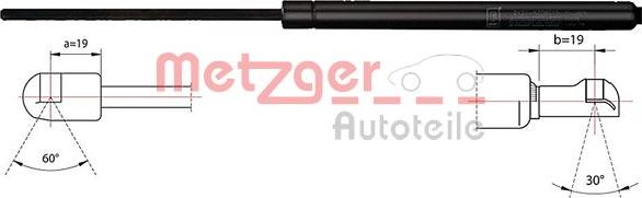 Metzger 2110363 - Газова пружина, капот autozip.com.ua
