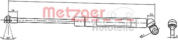 Metzger 2110331 - Газова пружина, кришка багажник autozip.com.ua