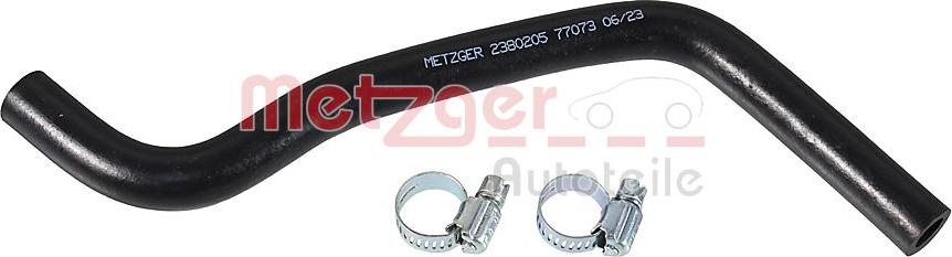 Metzger 2380205 - Шланг, вентиляція картера autozip.com.ua