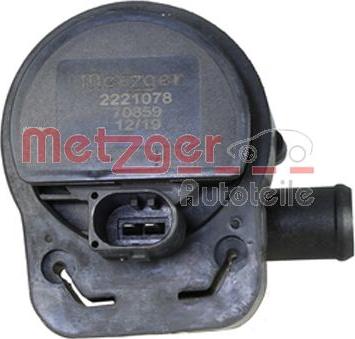 Metzger 2221078 - Додатковий водяний насос autozip.com.ua