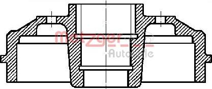 Metzger BT 638 - Гальмівний барабан autozip.com.ua