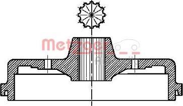 Metzger BT 713 - Гальмівний барабан autozip.com.ua