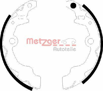 Metzger MG 943 - Комплект гальм, барабанний механізм autozip.com.ua