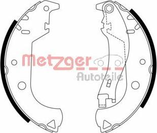 Metzger MG 964 - Комплект гальм, барабанний механізм autozip.com.ua