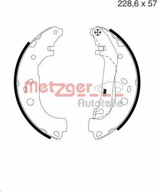 Metzger MG 983 - Комплект гальм, барабанний механізм autozip.com.ua
