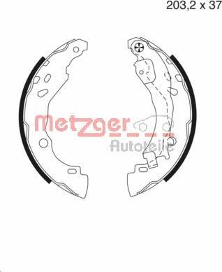 Metzger MG 982 - Комплект гальм, барабанний механізм autozip.com.ua