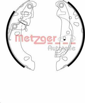 Metzger MG 976 - Комплект гальм, барабанний механізм autozip.com.ua