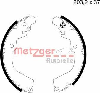 Metzger MG 569 - Комплект гальм, барабанний механізм autozip.com.ua