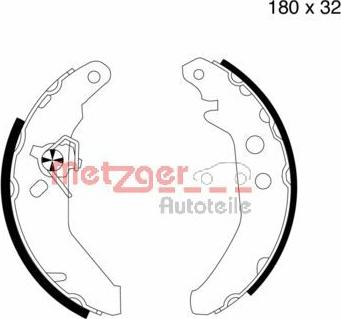 Metzger MG 501 - Комплект гальм, барабанний механізм autozip.com.ua