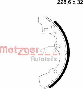 Metzger MG 525 - Комплект гальм, барабанний механізм autozip.com.ua