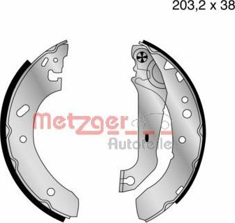 Metzger MG 640 - Комплект гальм, барабанний механізм autozip.com.ua