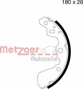 Metzger MG 659 - Комплект гальм, барабанний механізм autozip.com.ua