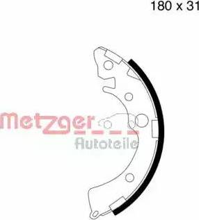 Metzger MG 657 - Комплект гальм, барабанний механізм autozip.com.ua
