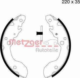 Metzger MG 668 - Комплект гальм, барабанний механізм autozip.com.ua