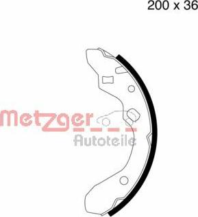 Metzger MG 603 - Комплект гальм, барабанний механізм autozip.com.ua