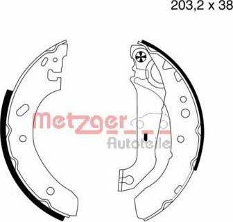 Metzger MG 639 - Комплект гальм, барабанний механізм autozip.com.ua