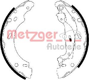 Metzger MG 112 - Комплект гальм, барабанний механізм autozip.com.ua