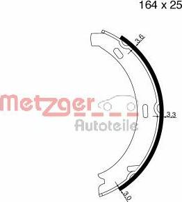 Metzger MG 813 - Комплект гальм, ручник, парковка autozip.com.ua