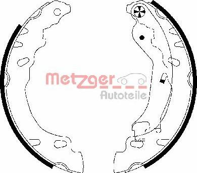 Metzger MG 828 - Комплект гальм, барабанний механізм autozip.com.ua