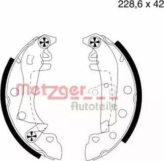 Metzger MG 339 - Комплект гальм, барабанний механізм autozip.com.ua