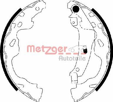 Metzger MG 209 - Комплект гальм, барабанний механізм autozip.com.ua