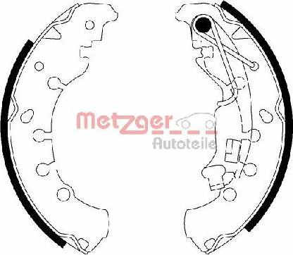 Metzger MG 200 - Комплект гальм, барабанний механізм autozip.com.ua