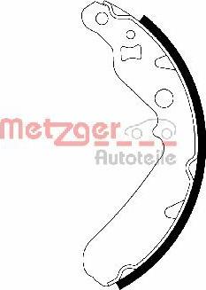Metzger MG 202 - Комплект гальм, барабанний механізм autozip.com.ua